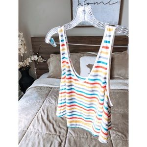 Stripped Cropped Tank